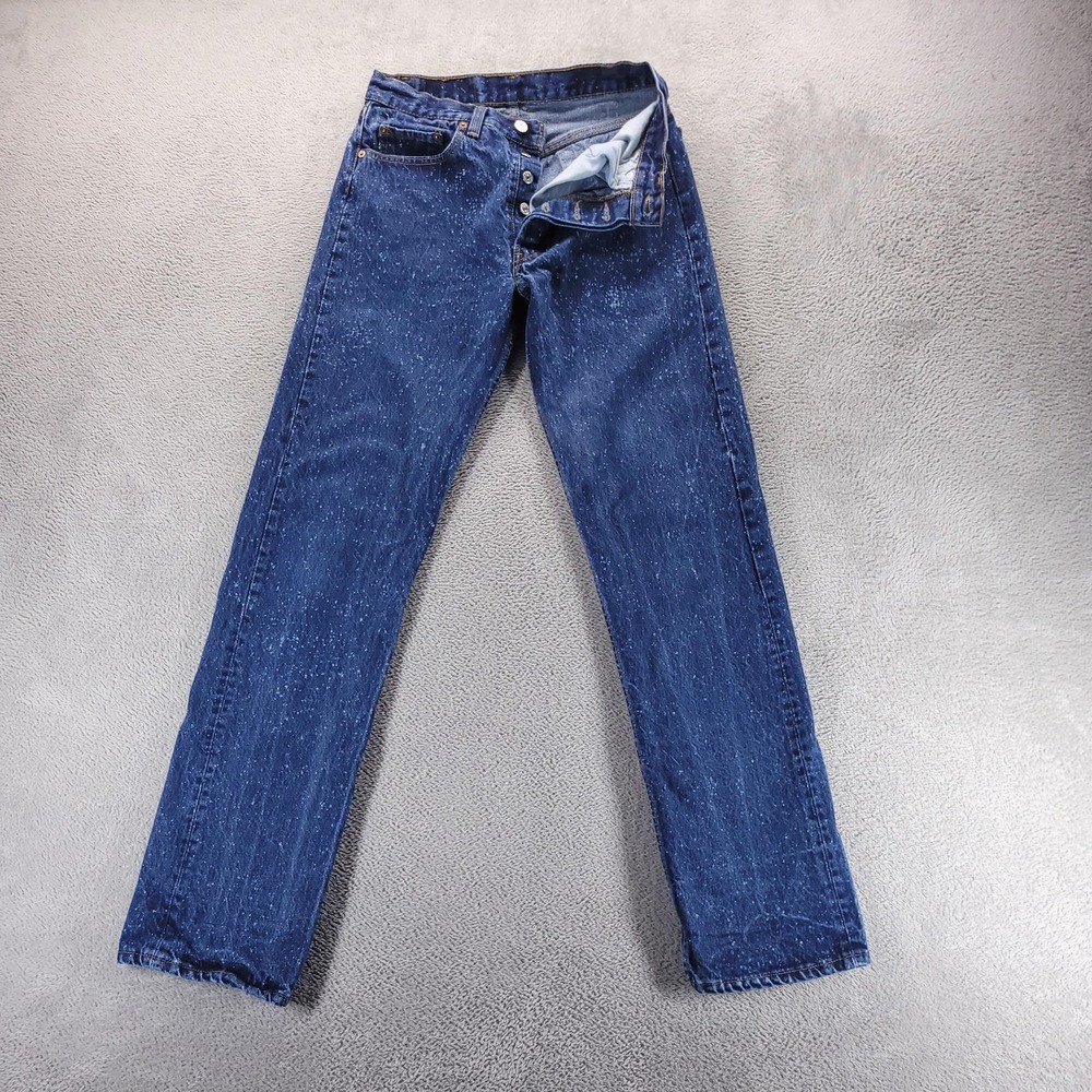 Levi's Jeans Mens 31x34 Blue 501 Straight Galaxy Acid Wash Made in USA VTG 80s